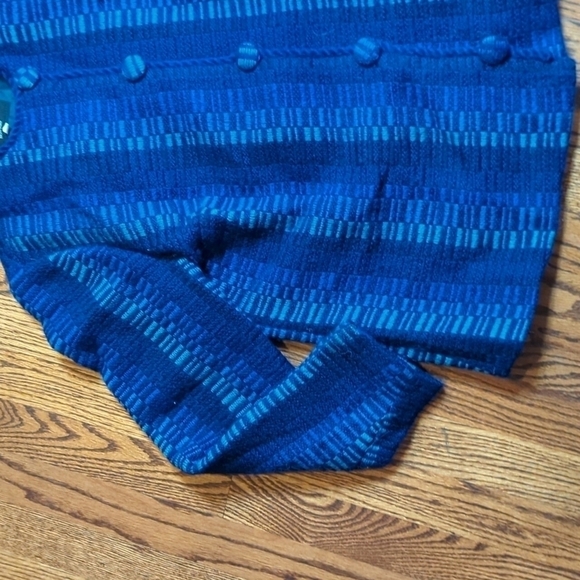 Rynning & Ihlen handwoven in Norway wool shades of blue indie blazer sz S - Picture 4 of 10